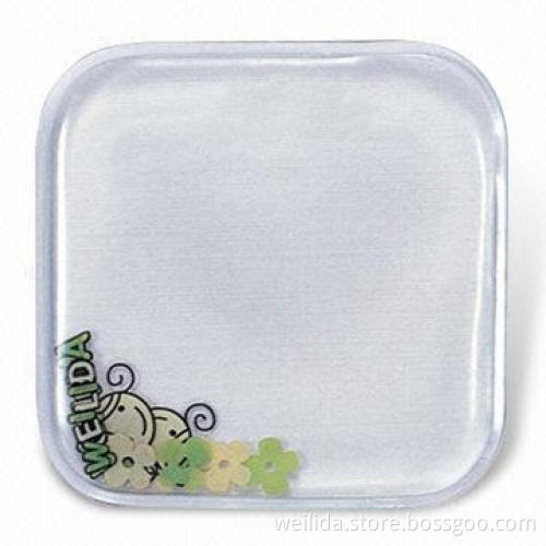 Liquid-Filled PVC Coaster, Available in Various Materials and Colors